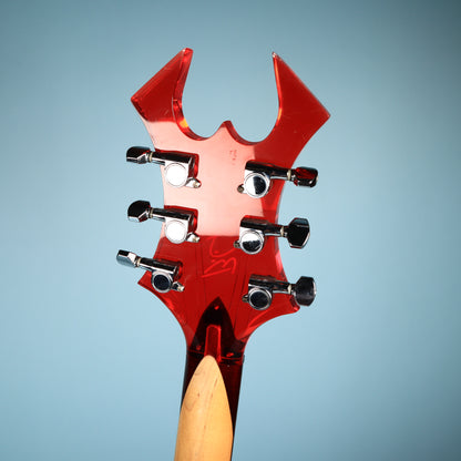 BC Rich Platinum Acrylic Transparent Red