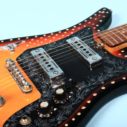 1960s Teisco Del Rey ET-200 Rhinestone Bedazzled Cowboy Guitar