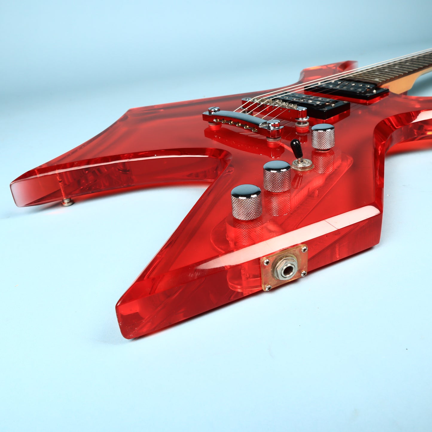 BC Rich Platinum Acrylic Transparent Red