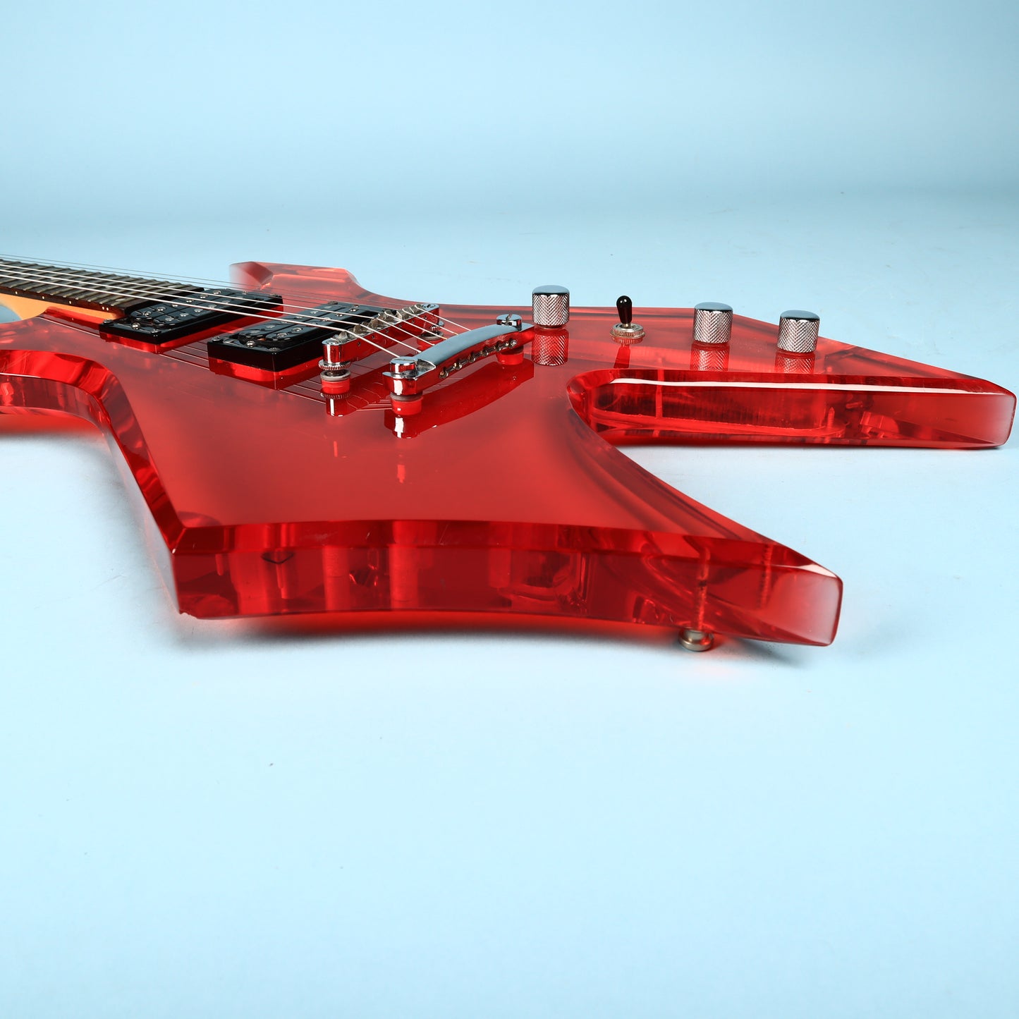 BC Rich Platinum Acrylic Transparent Red
