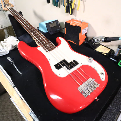 2006 Fender Bass Jr. Ferrari Red Short Scale MIM RARE Bass Guitar