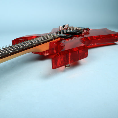 BC Rich Platinum Acrylic Transparent Red