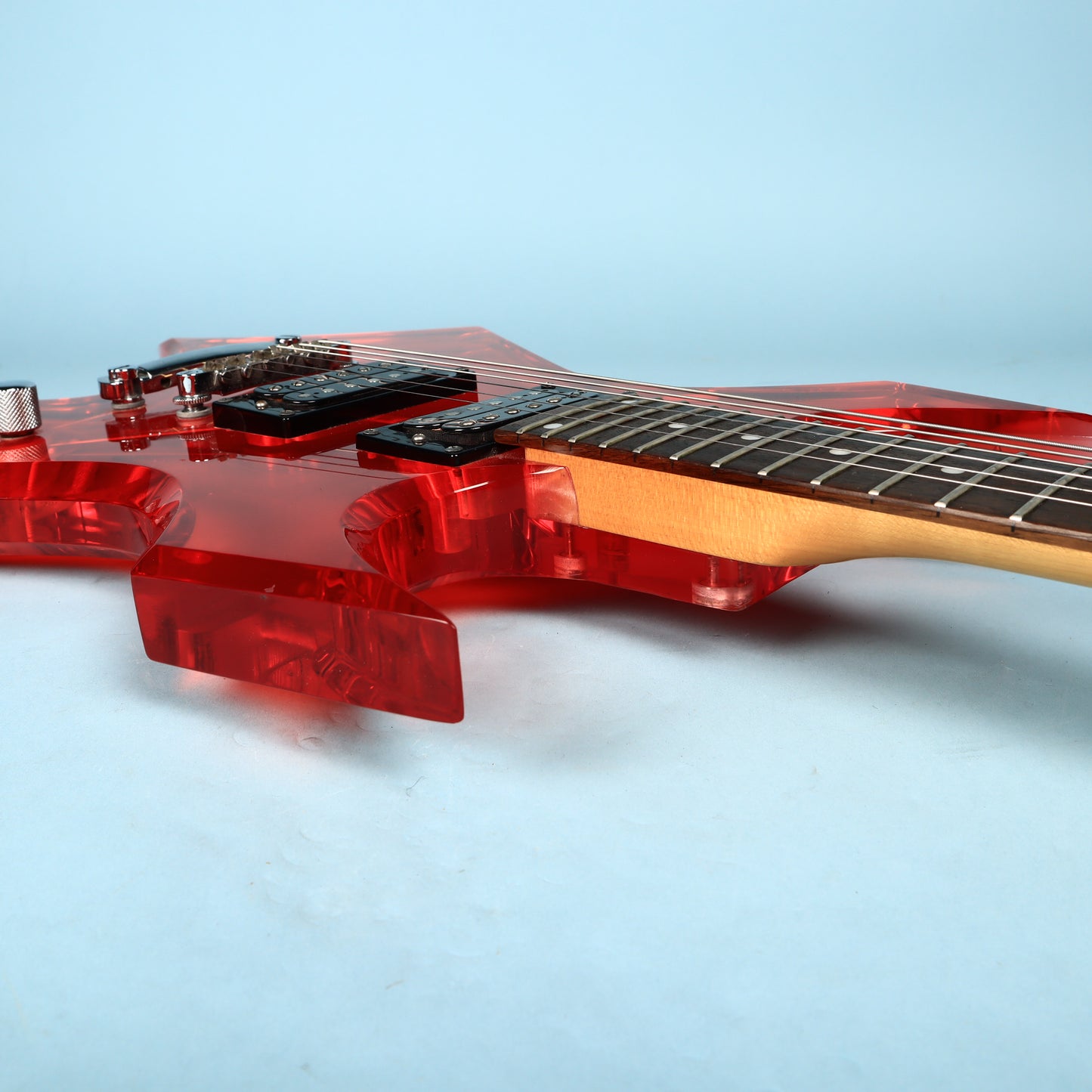 BC Rich Platinum Acrylic Transparent Red