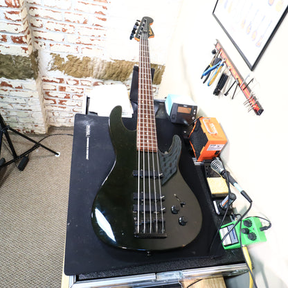 1991 Fender HM Bass Blackstone Black Fleck Finish V 5 String