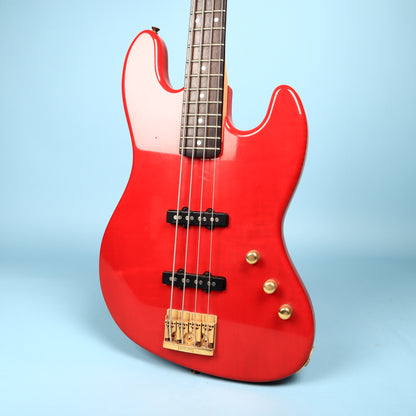 1980s Schecter USA Bass Guitar Red Dallas Era American Made