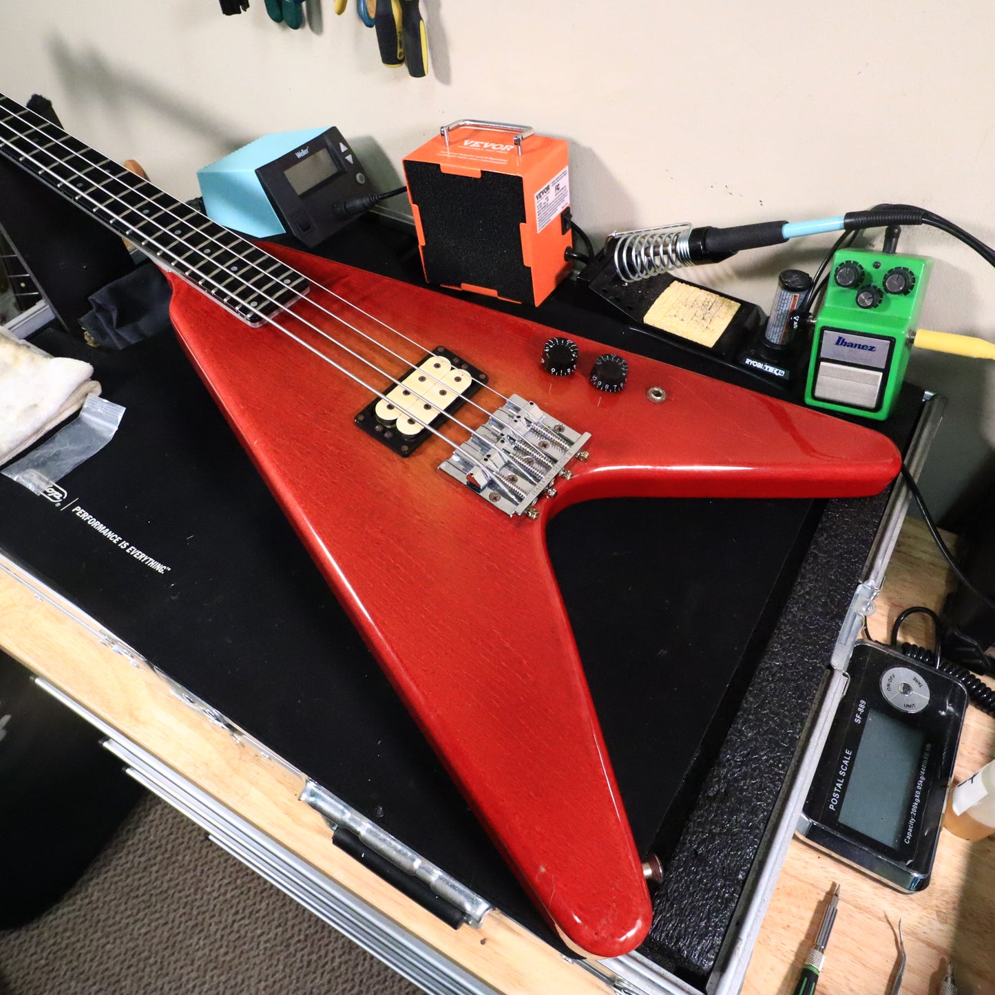 1982 Kramer Vanguard V Bass Aluminum Electric Guitar