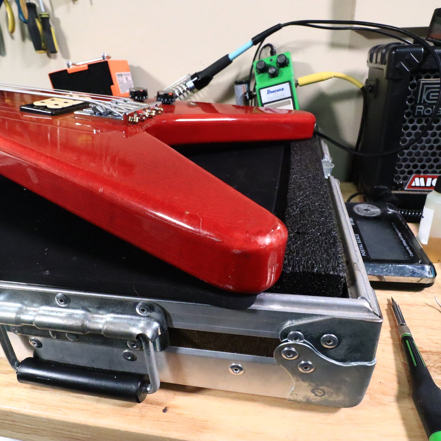 1982 Kramer Vanguard V Bass Aluminum Electric Guitar