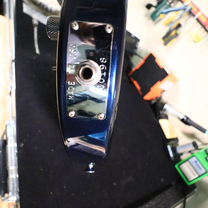 1991 Carvin LB75 5-String Metallic Blue Electric Bass Neck Thru