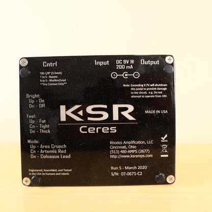 KSR Ceres 3 channel Preamp pedal Black Sparkle Mint Condition