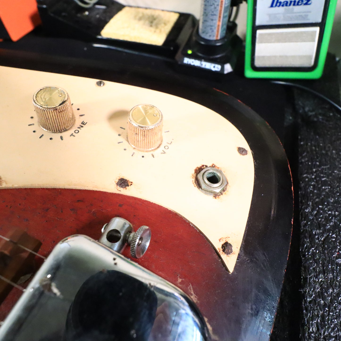 1960s Kay Vanguard Single Pickup Redburst Electric Guitar K331 II