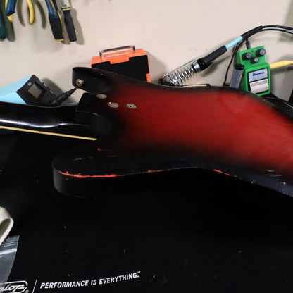 1960s Kay Vanguard Single Pickup Redburst Electric Guitar K331 II