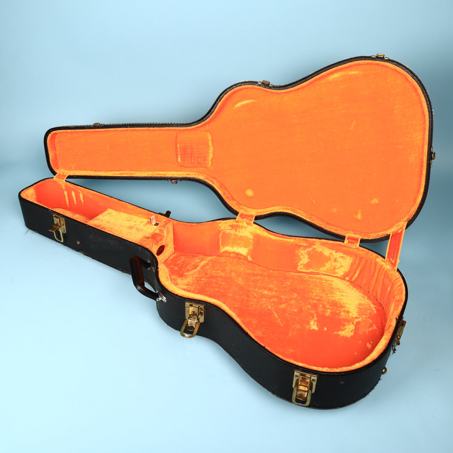 Vintage 1960's Gibson Black Yellow 16" Hard Case ES-175 J-45 J-50 175D ES-150DC