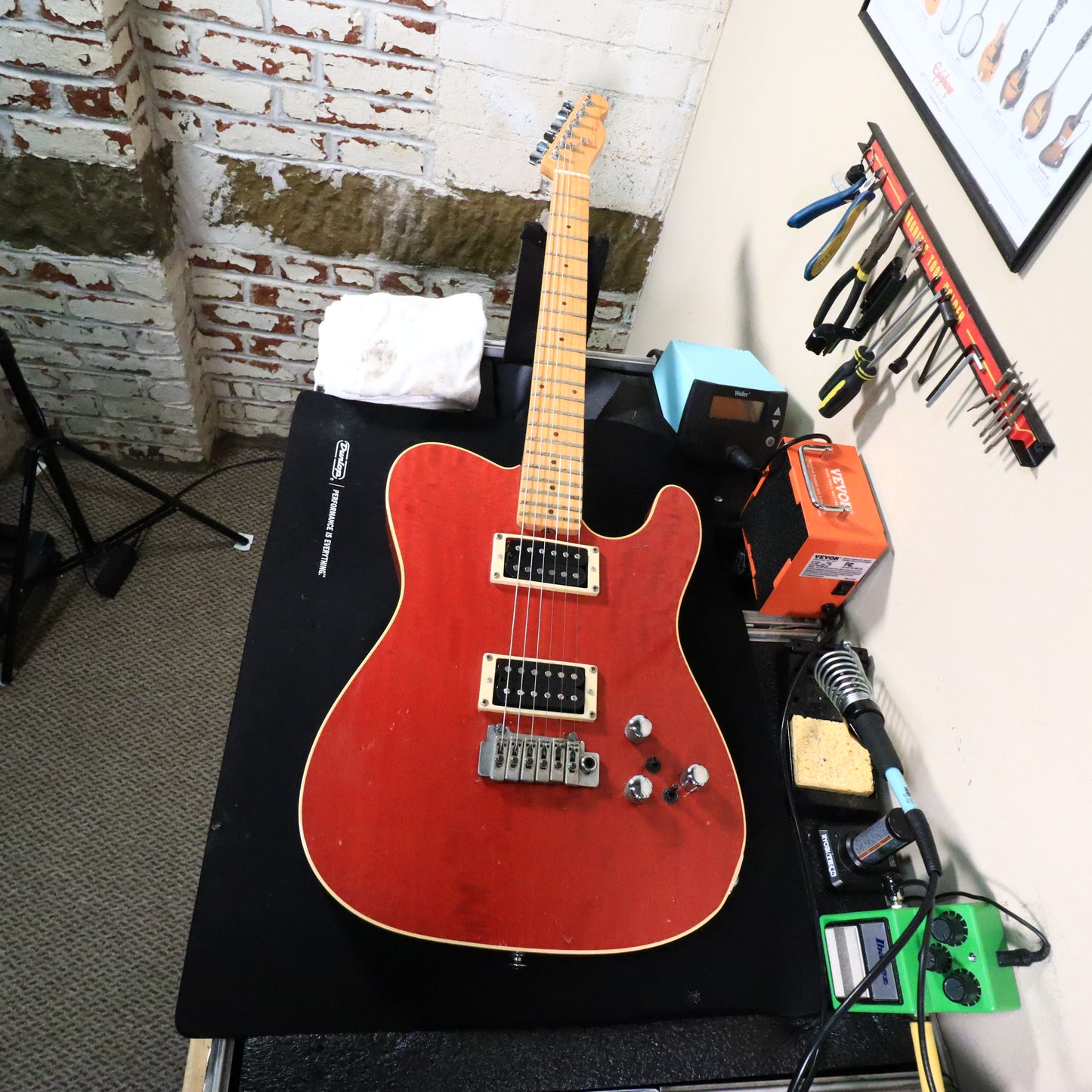 Richard Bartram Tele Made in UK England Electric Guitar Red