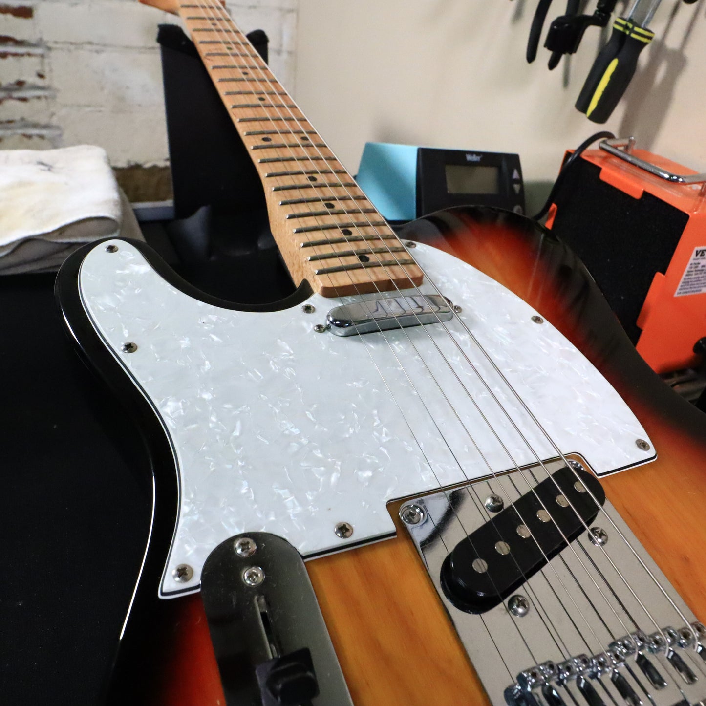 SX VTG Vintage Series Custom Tele Sunburst Left Handed Electric Guitar