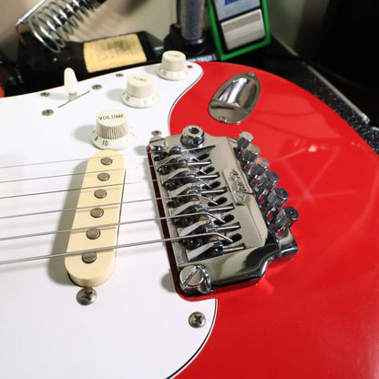 1987 MIJ Squier Ferrari Red Contemporary Stratocaster System 1 Electric Guitar
