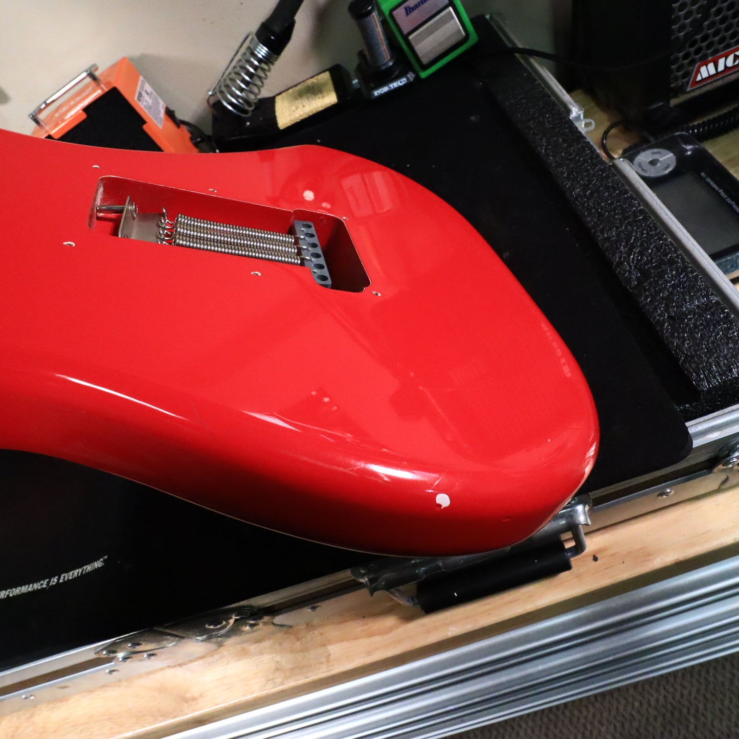 1987 MIJ Squier Ferrari Red Contemporary Stratocaster System 1 Electric Guitar