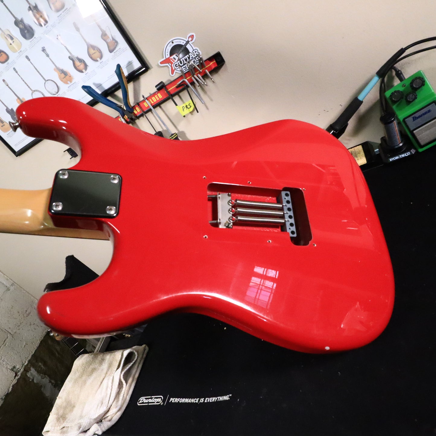 1987 MIJ Squier Ferrari Red Contemporary Stratocaster System 1 Electric Guitar
