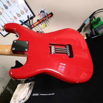 1987 MIJ Squier Ferrari Red Contemporary Stratocaster System 1 Electric Guitar