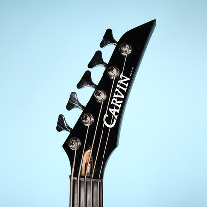 1991 Carvin LB75 5-String Metallic Blue Electric Bass Neck Thru