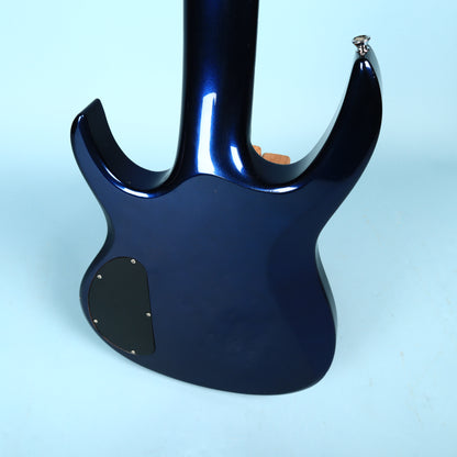 1991 Carvin LB75 5-String Metallic Blue Electric Bass Neck Thru