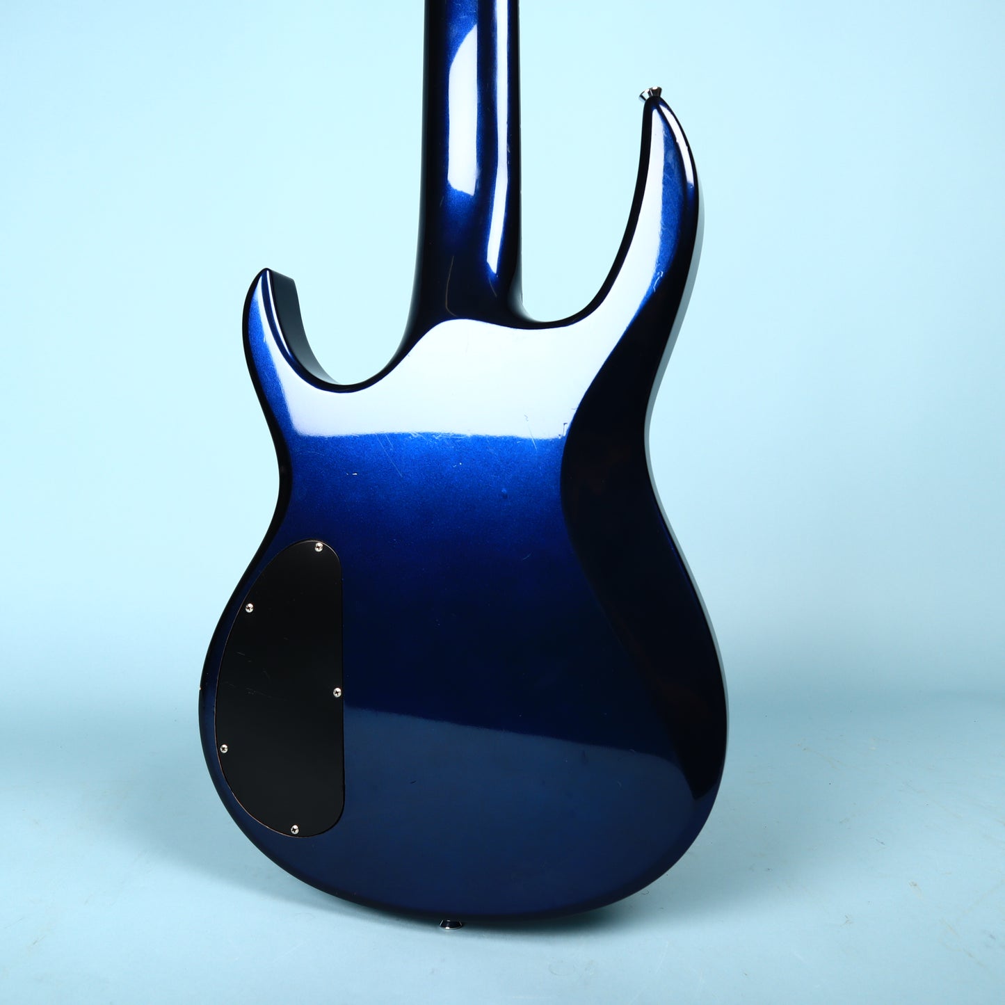 1991 Carvin LB75 5-String Metallic Blue Electric Bass Neck Thru