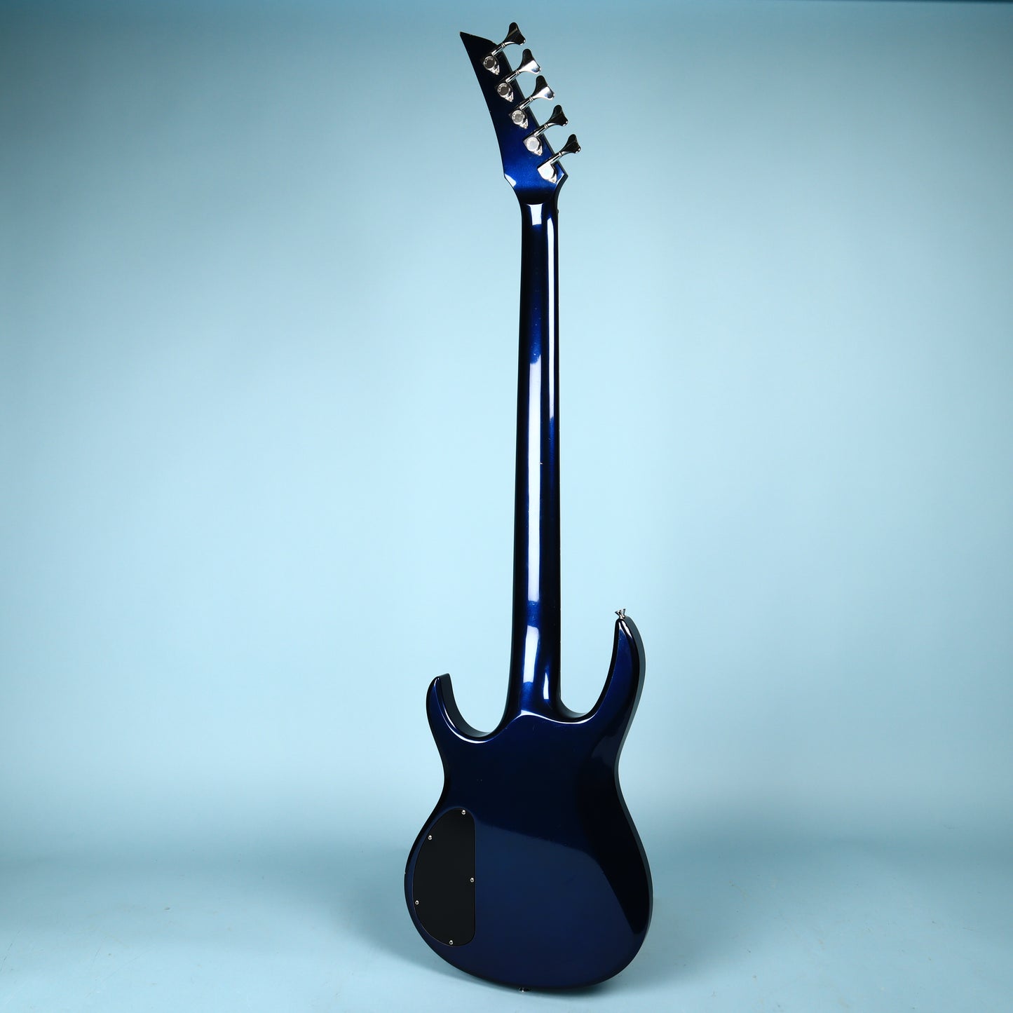 1991 Carvin LB75 5-String Metallic Blue Electric Bass Neck Thru