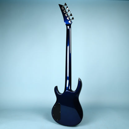 1991 Carvin LB75 5-String Metallic Blue Electric Bass Neck Thru