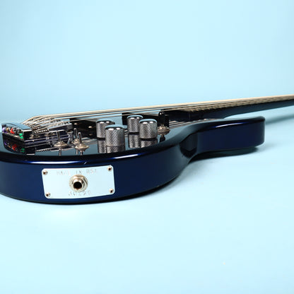1991 Carvin LB75 5-String Metallic Blue Electric Bass Neck Thru
