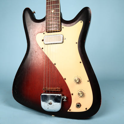 1960s Kay Vanguard Single Pickup Redburst Electric Guitar K331 II