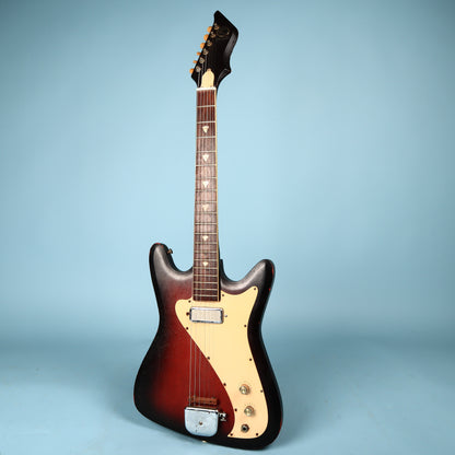 1960s Kay Vanguard Single Pickup Redburst Electric Guitar K331 II