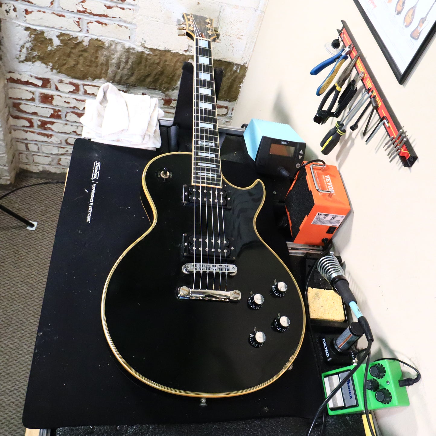 1974 Gibson Les Paul Custom 20th Anniversary Ebony *Repaired Headstock*