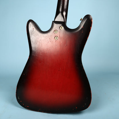 1960s Kay Vanguard Single Pickup Redburst Electric Guitar K331 II