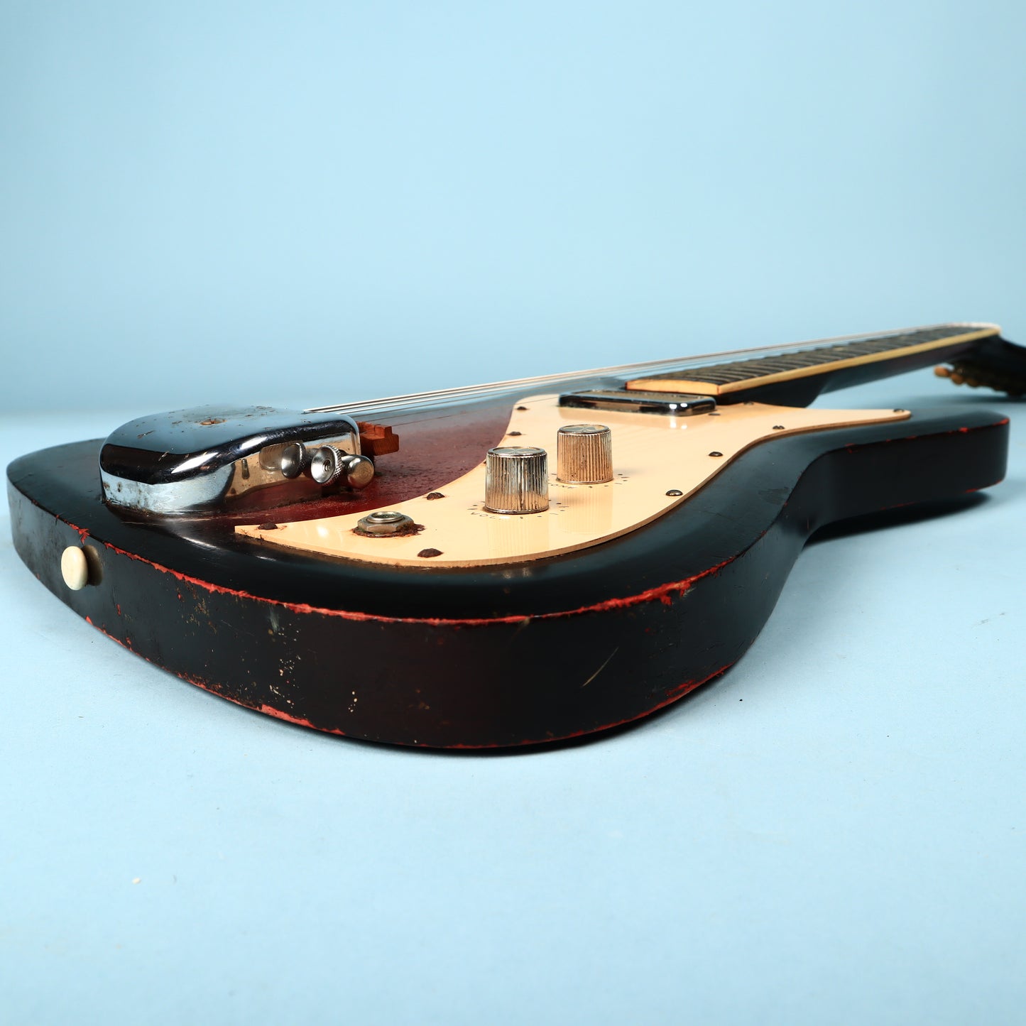 1960s Kay Vanguard Single Pickup Redburst Electric Guitar K331 II