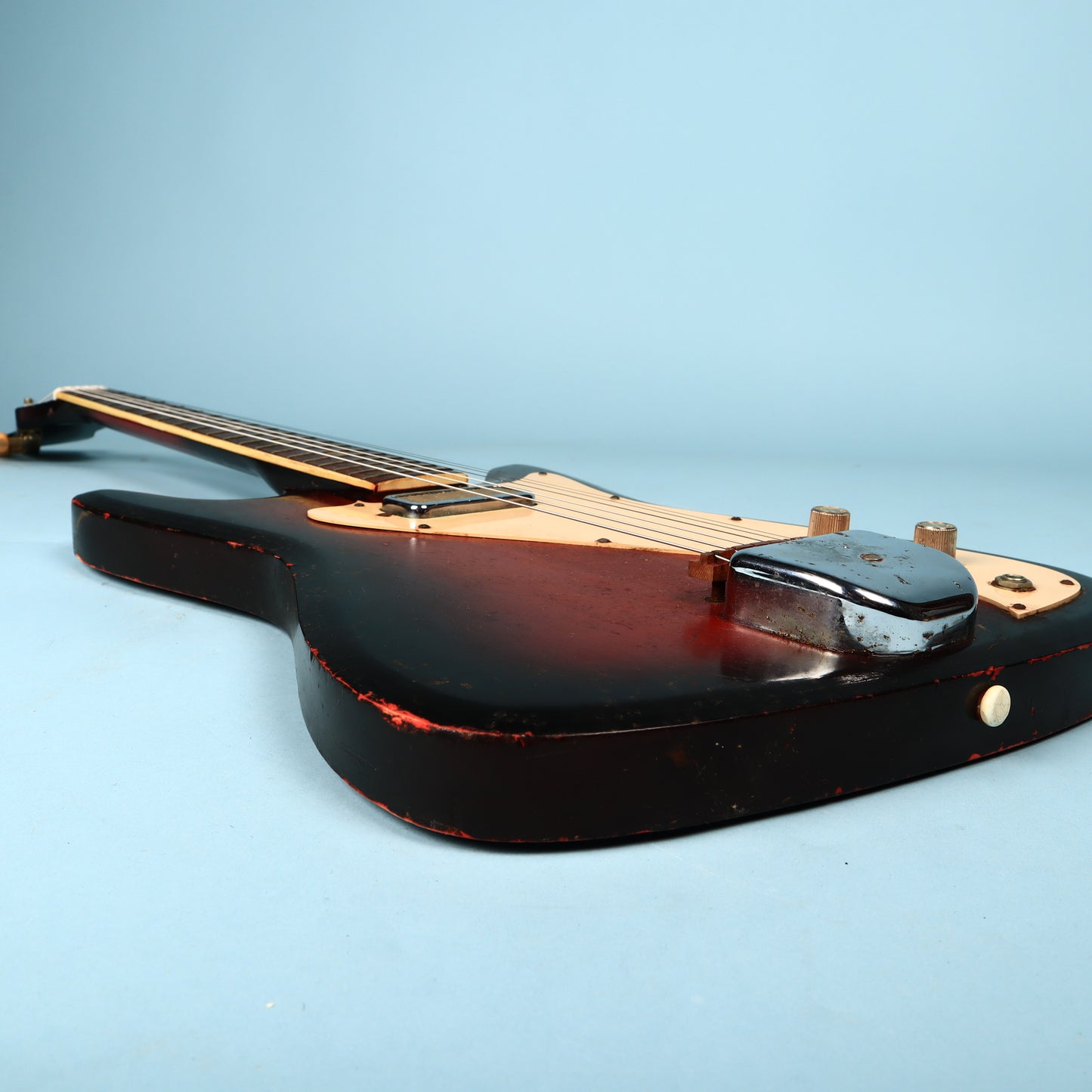 1960s Kay Vanguard Single Pickup Redburst Electric Guitar K331 II