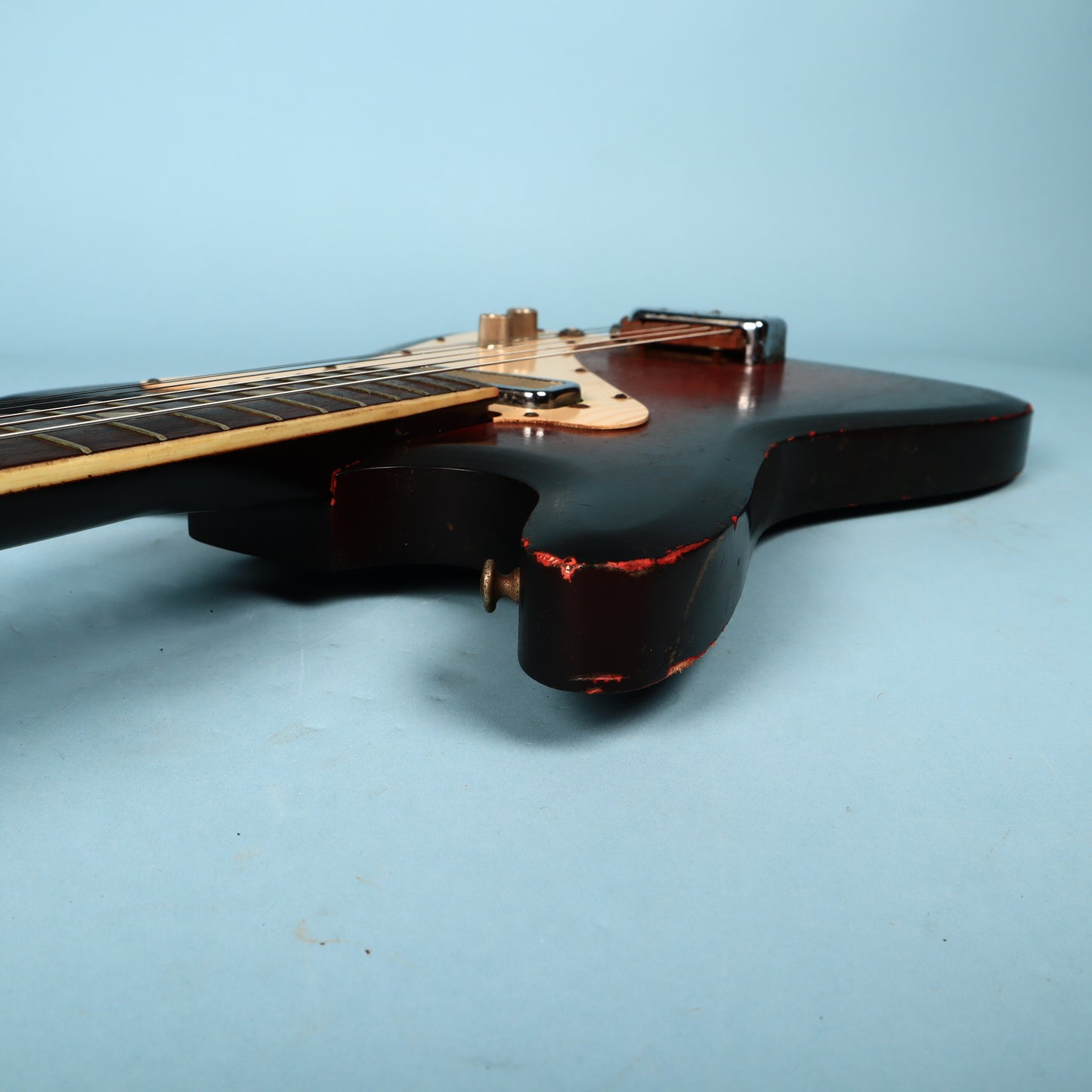 1960s Kay Vanguard Single Pickup Redburst Electric Guitar K331 II