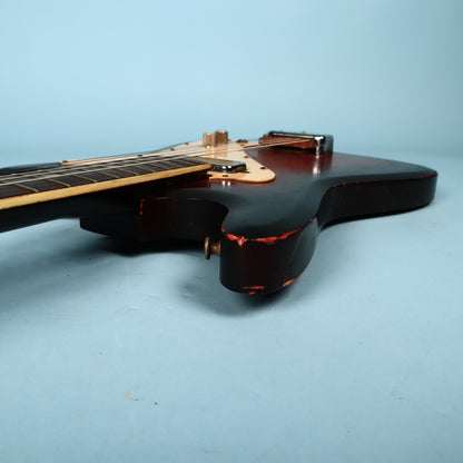 1960s Kay Vanguard Single Pickup Redburst Electric Guitar K331 II