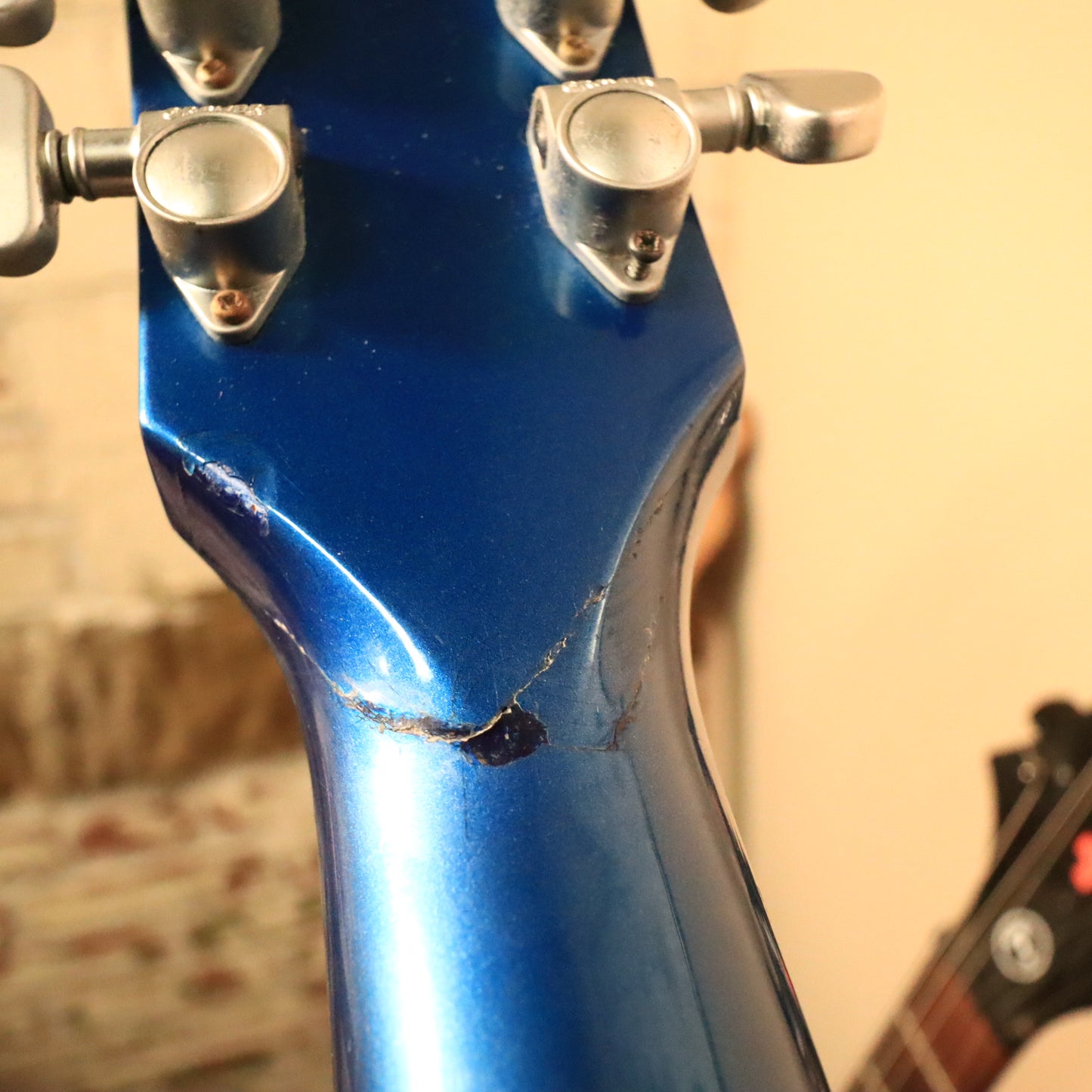 2004 Studio Limited Platinum Sapphire Blue Electric Guitar *Headstock Repair*