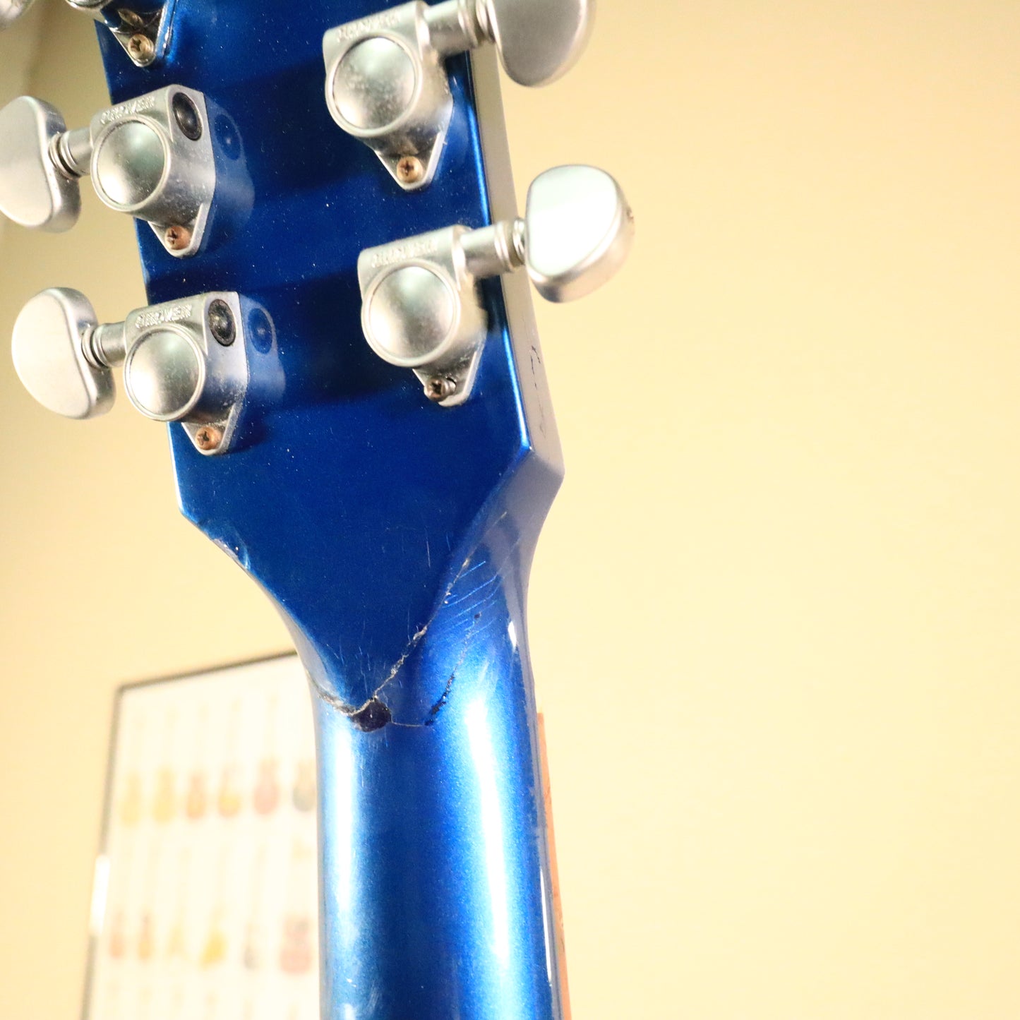 2004 Studio Limited Platinum Sapphire Blue Electric Guitar *Headstock Repair*