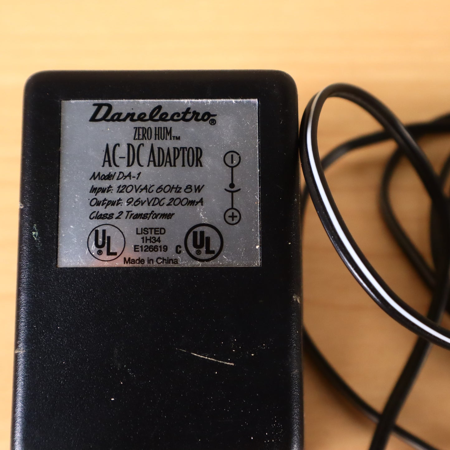Danelectro Zero Hum AC-DC Guitar Pedal Power Supply Adaptor DA-1 Tested Working
