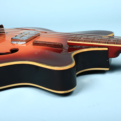 Vintage 1960's Bruno Royal Artist Hollow Body Bass Guitar