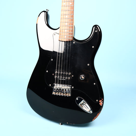 2002 Squier Tom Delonge Stratocaster Electric Guitar Black