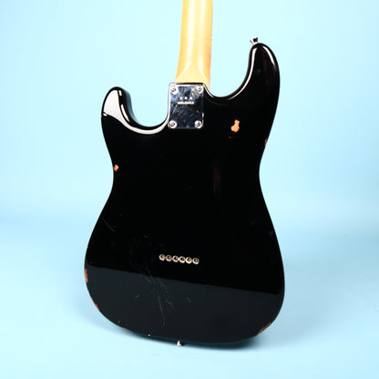 2002 Squier Tom Delonge Stratocaster Electric Guitar Black