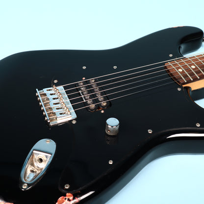 2002 Squier Tom Delonge Stratocaster Electric Guitar Black