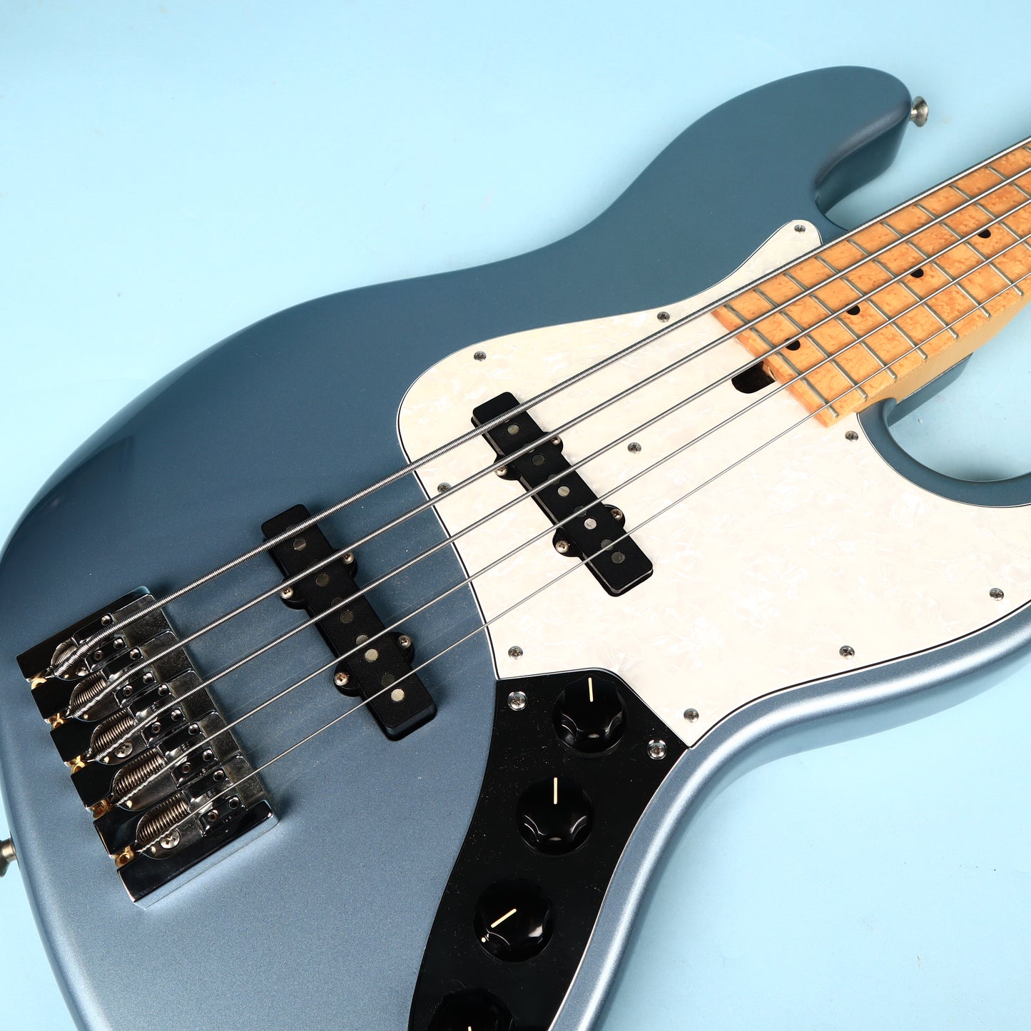 Mike Lull M5V Jazz Electric Bass 5 String Lake Placid Blue