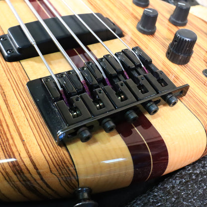 Tobias USA 5-String Bass Neck Through Guitar Zebrawood