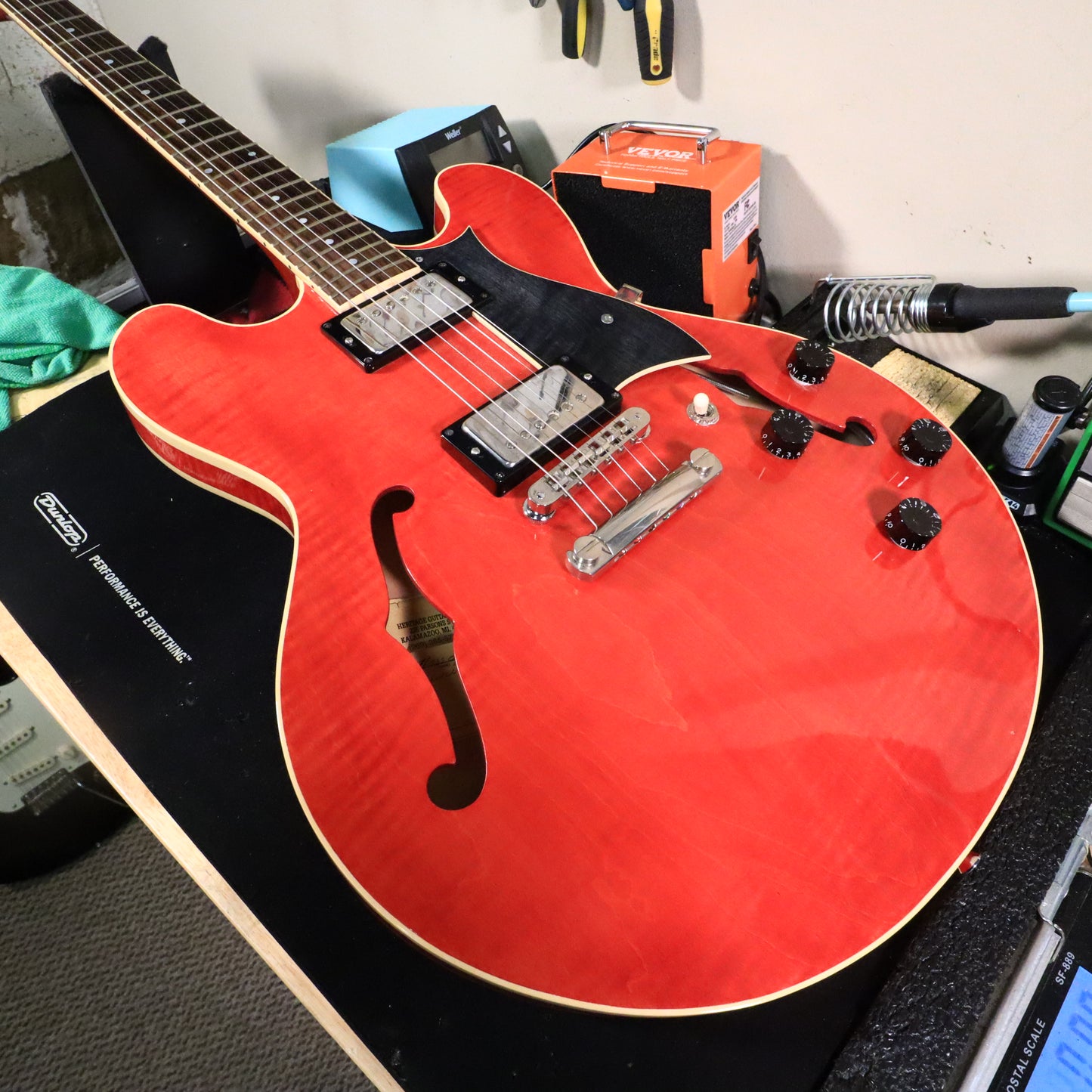 2004 Heritage H-535 Semi Hollowbody Trans Cherry Electric Guitar