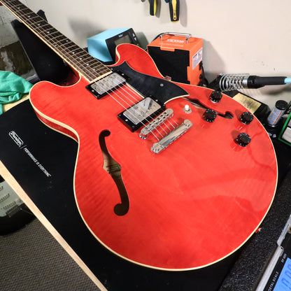 2004 Heritage H-535 Semi Hollowbody Trans Cherry Electric Guitar