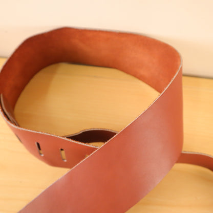 Vintage 1990's Levy's Canada M1 M-1 Leather Guitar Strap Brown