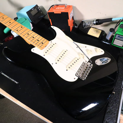 2018 Fender Eric Johnson Maple Neck Stratocaster Black Guitar