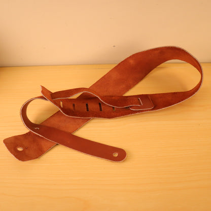 Vintage 1990's Levy's Canada M1 M-1 Leather Guitar Strap Brown